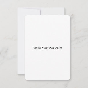 Carte De Remerciements créez votre propre blanc