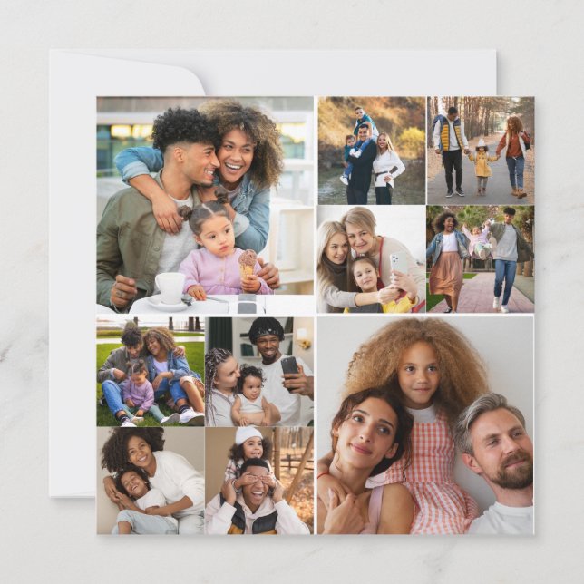 Carte De Remerciements Créez votre propre collection photo de 10 personne (Devant)