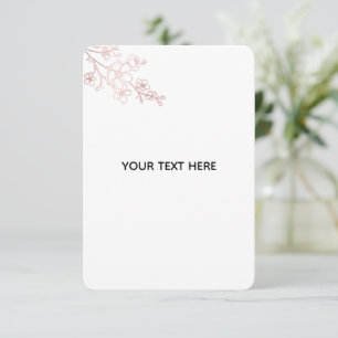Carte De Remerciements Créez Votre Propre Élégant Blanc