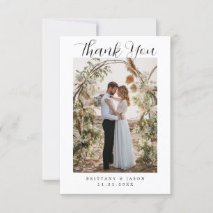 Carte De Remerciements Créez votre propre photo de mariage personnalisée