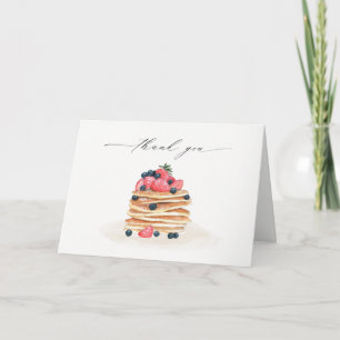 Carte De Remerciements Crêpe aux fruits rustique mignon aquarelle Baby Sh