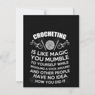Carte De Remerciements Crochet, c'est comme la magie que tu te moques