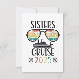 Carte De Remerciements Croisière Sisters 2025 Voyage Famille Correspondan