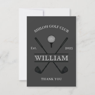 Carte De Remerciements Croix de club pour amateur de golf