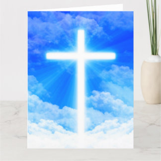 Carte De Remerciements Croix de lumière Jésus-Christ chrétien personnalis
