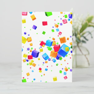 Carte De Remerciements Cubes colorés 1