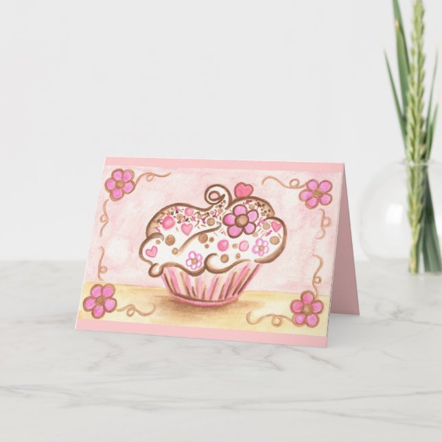 Carte de remerciements Cupcake (Devant)