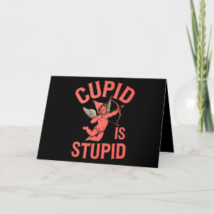 Carte De Remerciements Cupid est stupide drôle de la Saint-Valentin