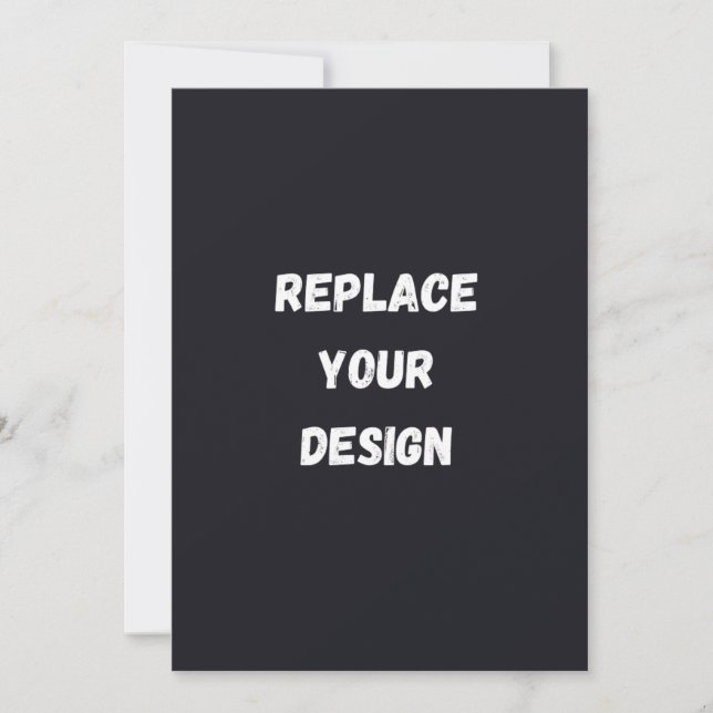 Carte De Remerciements Custom black simple Design Add Photo or Text (Devant)