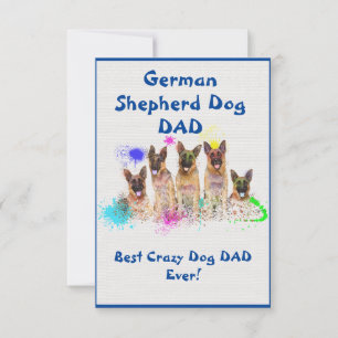 Carte De Remerciements Custom German Shepherd papa chien meilleur fou chi