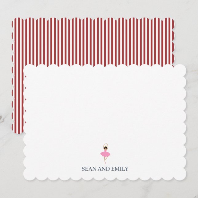 Carte De Remerciements Custom Nutcracker Painting Christmas Stationary (Devant / Derrière)