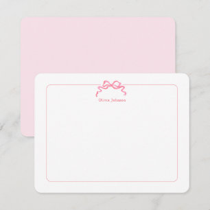 Carte De Remerciements Cute arc rose Enfants