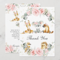Cute Australian Animals Rose Floral Vert
