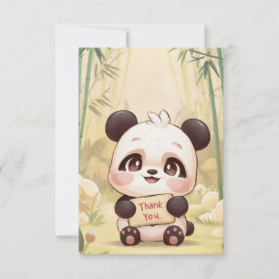 Carte De Remerciements Cute Boho Panda