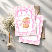 Cute Bunny arc rose frontière filles baby shower