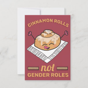 Carte De Remerciements Cute cannelle rouler pas genre Rôles Drôle Feminis
