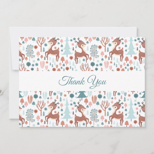Carte De Remerciements Cute Deer (Devant)