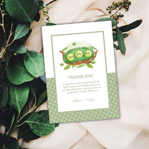 Carte De Remerciements Cute En vichy Verdure Pois Doux Dans Baby shower D