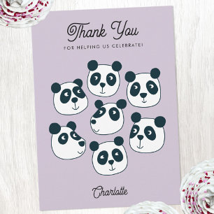Carte De Remerciements Cute Giant Panda Ours