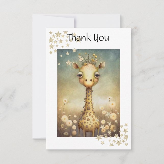 Carte De Remerciements Cute Giraffe (Devant)