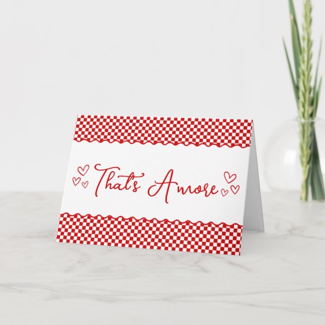 Carte De Remerciements Cute Italien Thème "That's Amore" (Devant)