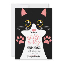 Cute Kitty Baby Arrival Announcement