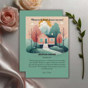 Carte De Remerciements Cute Moderne Forever Accueil Adoption Foster Shost