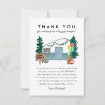 Cute One Happy Camper Trees Camping 1er anniversai