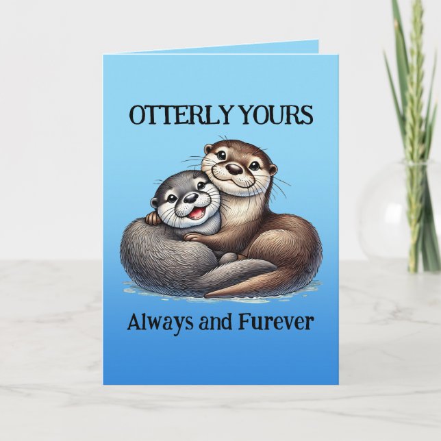 Carte De Remerciements Cute Otterly VOS Toujours et Furever (Devant)