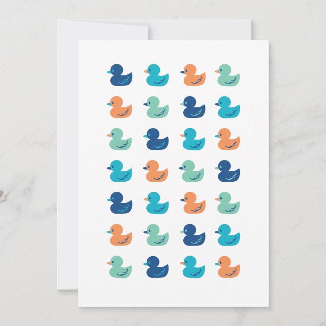 Carte De Remerciements Cute Paddling of Ducks Art (Dos)