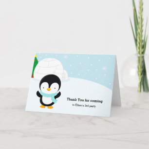 Carte De Remerciements Cute penguin