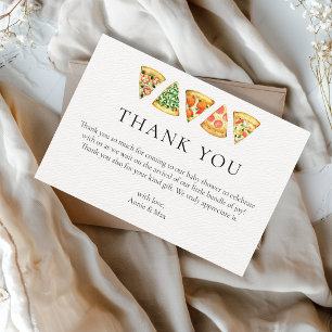 Carte De Remerciements Cute Pizza Co Ed Baby shower