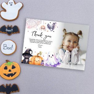 Carte De Remerciements Cute Spooktacular Photo Anniversaire
