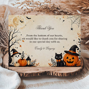 Carte De Remerciements Cute Spooky Autumn A