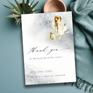 Carte De Remerciements Cute Starry Magique Aquarelle Baby shower de fée