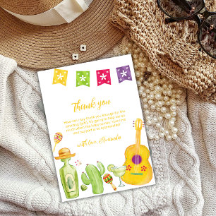 Carte De Remerciements Cute Taco 'Bout Cactus Lime Baby shower de guitare