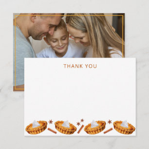Carte De Remerciements Cutie Pie Photo Thanksgiving Baby shower
