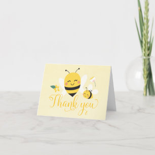 Carte de remerciements d'abeilles pour Baby shower