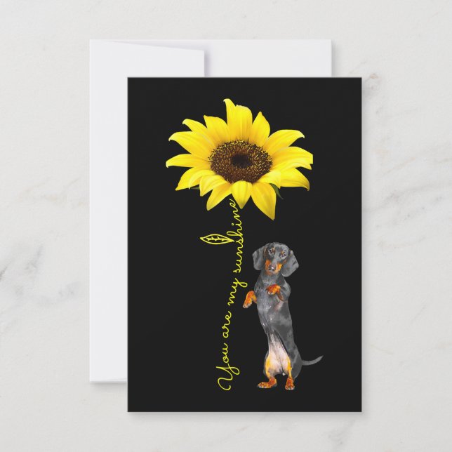 Carte De Remerciements Dachshund Doxie Wiener Dotson Maman Mama Cadeau (Devant)