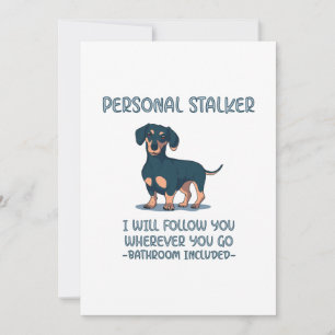 Carte De Remerciements Dachshund Personal Stalker