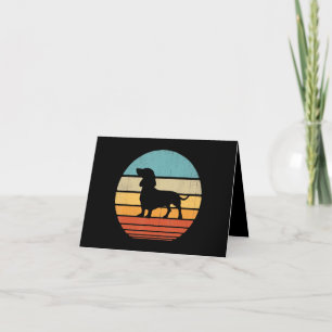 Carte De Remerciements Dachshund Silhouette 60s les années 70 Amoureux de