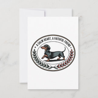 Carte De Remerciements Dachshund Un cœur calme, un ami fidèle