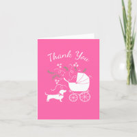 Dachshund Weiner Baby shower de chien French Pink