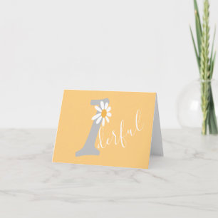 Carte De Remerciements Daisy Hippie Baby First Birthday Merveilleux
