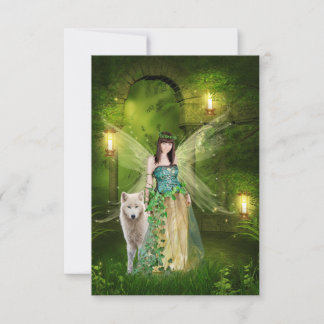Carte De Remerciements Dame des loups