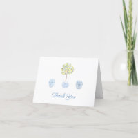 Dame Élégante Arbre à Citron Bleu Blanc Personnali