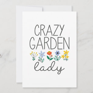 Carte De Remerciements Dame folle du jardin