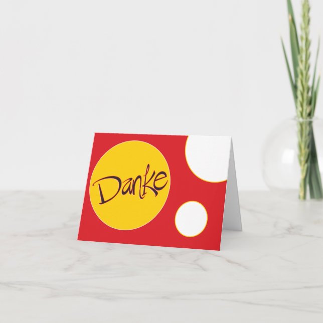 Carte De Remerciements Danke (Devant)