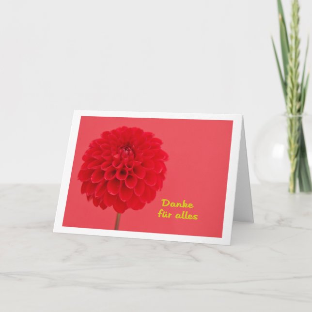 Carte De Remerciements Danke für alles (Devant)