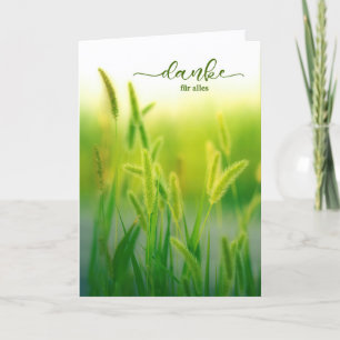 Carte De Remerciements Danke Langue allemande Herbes d'été
